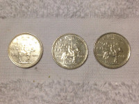 1973 "MOUNTIE" CANADIAN QUARTER DOLLAR .25¢ COIN