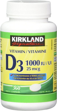 (360 tab) Vitamin D3 (1000 iu) Exp 08-2026