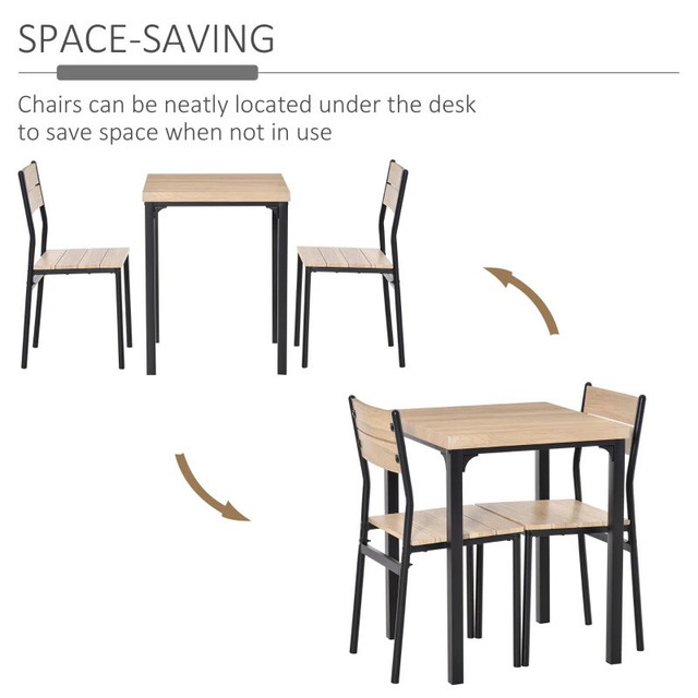 3-piece Dining Table Set with 2 Chairs in Dining Tables & Sets in Markham / York Region - Image 2