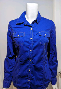 EUC - Women's Tommy Hilfiger Blue Long Sleeve Shirt Size S