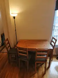 Table and 4 chairs, antique stain (Ikea - JOKKMOKK)