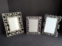 Ornate Photo Picture Frames, standing table - Silver