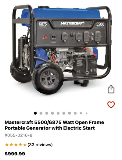 Mastercraft Generator Low Hours, View more