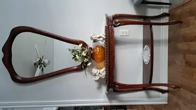 Hall table and mirror, View more