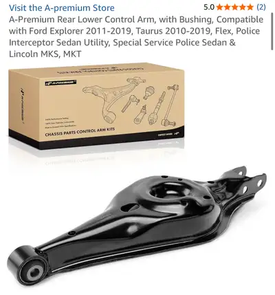 A-Premium Rear Lower Control Arm, with Bushing, Compatible with Ford Explorer 2011-2019, Taurus 2010...