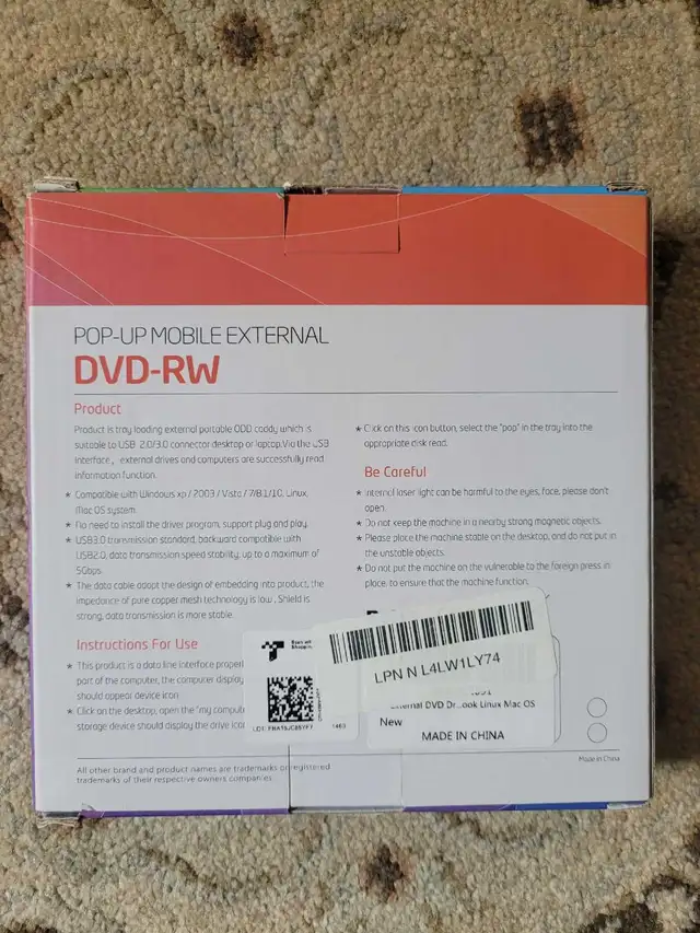 Pop-Up Mobile External DVD-RW in Laptop Accessories in Oshawa / Durham Region - Image 2
