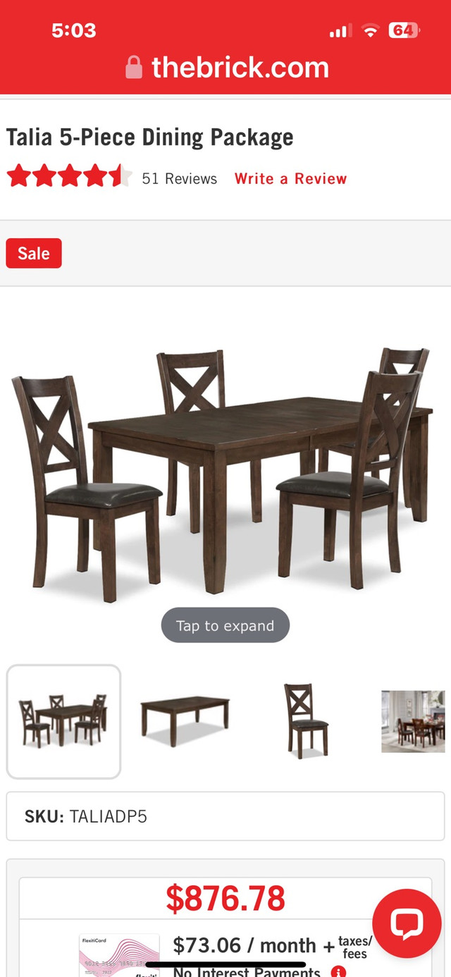 Dining table with 4 chairs  dans Dining Tables & Sets in Winnipeg