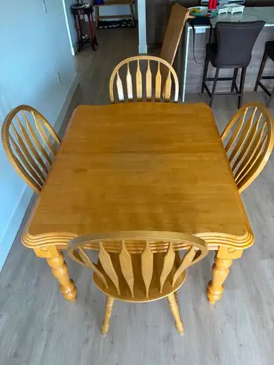 Dining table and chairs, View more
