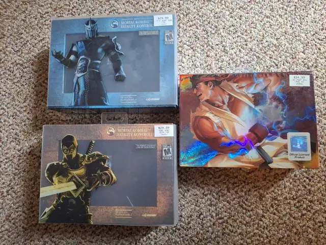 BOXES ONLY PS2 Controllers Mortal Kombat and Street Fighter