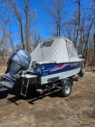 2004 Lund fisherman Adventure 1800 150hp yamaha 4stroke Kicker 8hp 4stroke, both always serviced at...