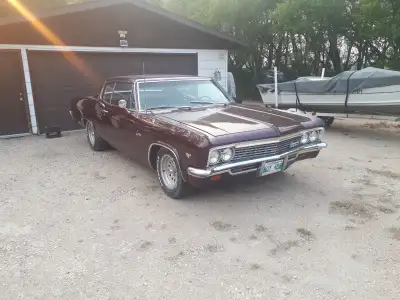 10 to 1 454. Solid lifter. 2-speed powerglide. 12 bolt rear. Was painted 20 years ago. Paint still d...