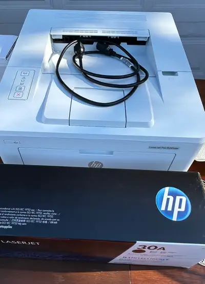 Black laser jet HP printer PRO M203dw with Toner, View more