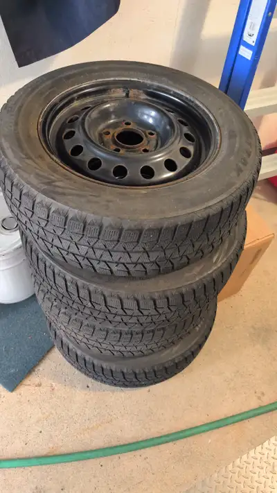 Set of 4 Good steel rims from 2013 Mazda3 15 inch steel rims in good condition 5x114.3mm BCD Tires a...