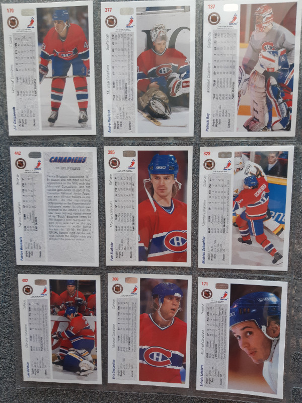 Cartes de hockey des Canadiens de Montréal Upper Deck 1991-1992 dans Art et objets de collection  à Lévis - Image 3
