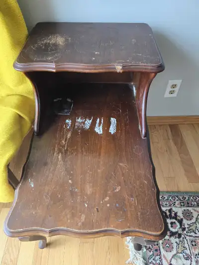 Cherry wood end tables. there are 2, View more