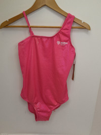 Youth Girls Justice Sports Pink shiny bathing suit size XL 14-16