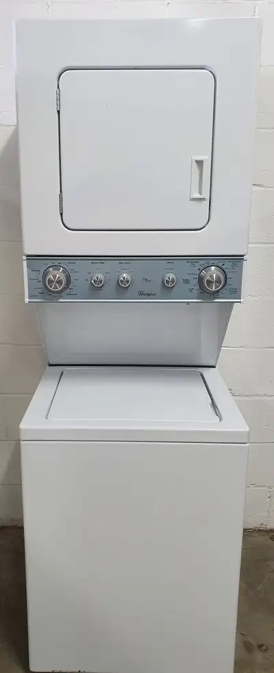 Apartment Size Laundry Centre “WHIRLPOOL” Dimensions: H72/W24/D27 Model: YWET4024EWO ➡️FINAL SALE PR...