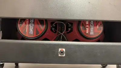 2x12 Guitar Cab loaded with an Eminence Governor and Eminence Man -O- War speaker. Lots of bite and...