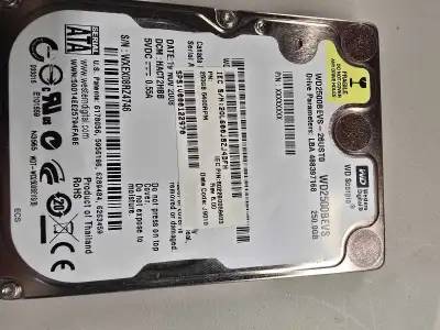 Western Digital 250GB HDD, View more