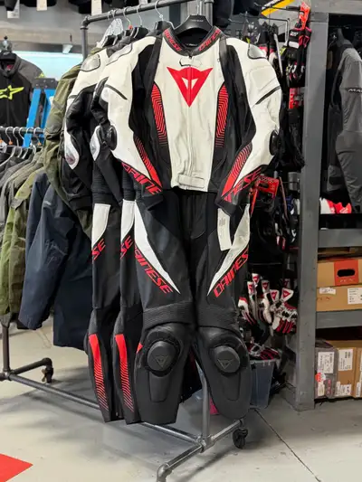 Deals! We got a couple 2pc Dainese Laguna Seca 5 size 50 that just arrived! We got these at a steal...