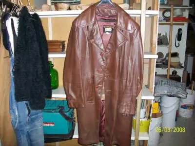 3/4  LENGTH  LEATHER  COAT, View more