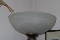 Torchiere Lamp Shade -  White Alabaster Glass