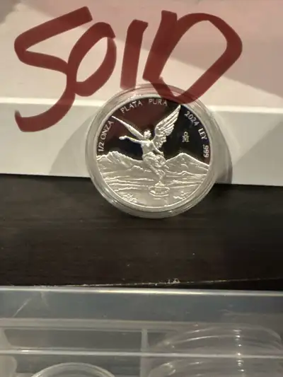 Sold 2024 1/2 Onza Plata Pura Silver Coin, View more