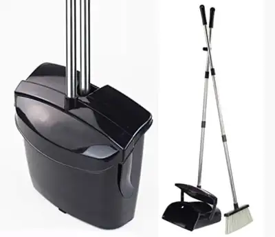 Dustpan and Broom Set Available in Black or Grey , View more
