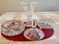 Vase pour fleurs en cristal crystal motif pinewheel