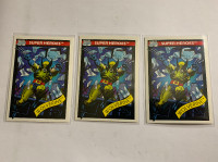 (3) Wolverine 1990 Marvel Universe SERIES 1 Card #23 Impel Lot.