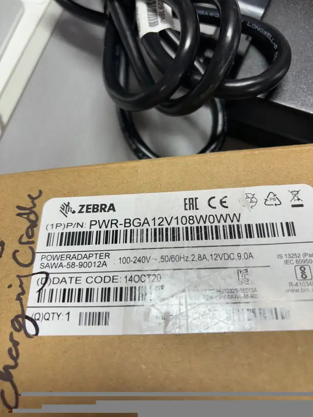 Zebra Power Adapter SAWA-58-90012A and Zebra - power cable CBL-D in Cables & Connectors in Cambridge - Image 3