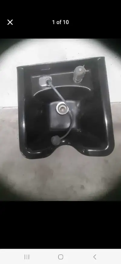 Available some used salon and barber shop equipment; mannequin heads with human hair, showcase, sham...