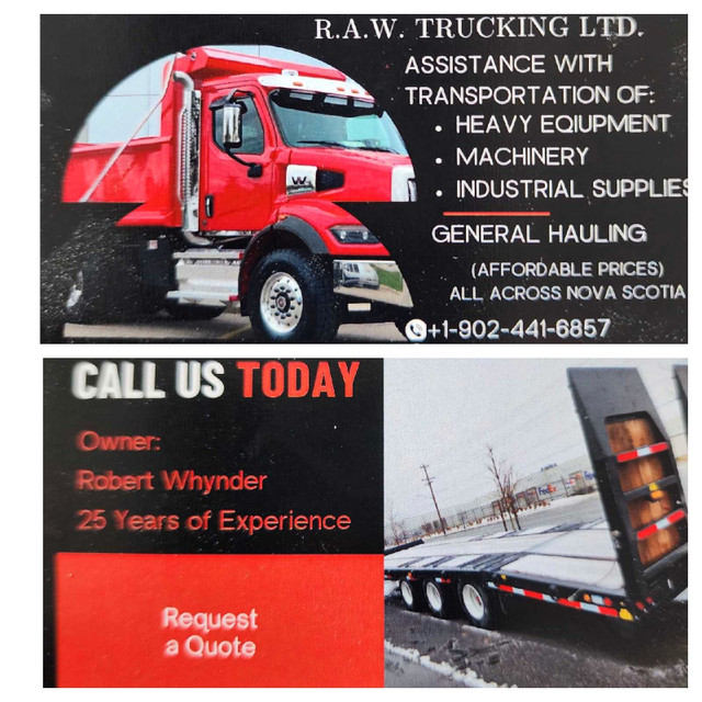Hauling and Transportation of Equipment!  in Other in Dartmouth