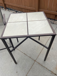Bistro patio table and chairs