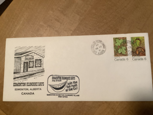 Six Edmonton Klondike Days Vintage Envelope and stamps in Arts & Collectibles in Strathcona County - Image 2