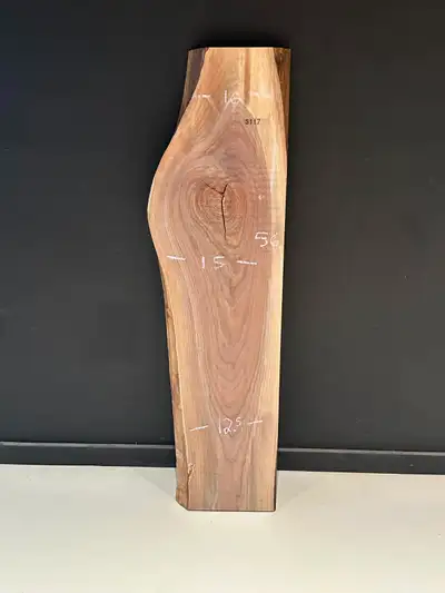 Beautiful black walnut slab with a clean, modern look—perfect if you want the character of a live ed...