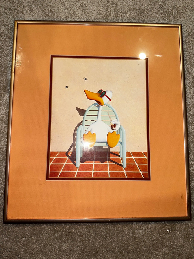 Michael Bedard “Sitting Duck” Framed Print Double Matted 14”x16” in Arts & Collectibles in Ottawa