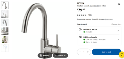 Robinet Ikea  stainless,, View more