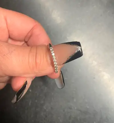 14k white gold band, View more