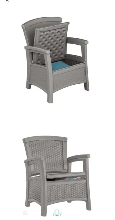 Sunquest esential club chairs with storage. They are brand new chocolate brown still in the box and...