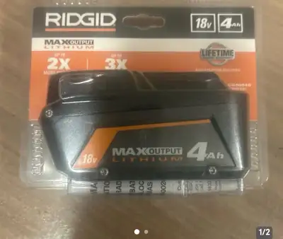 RIGID Rechargeable Lithium Batteries, View more