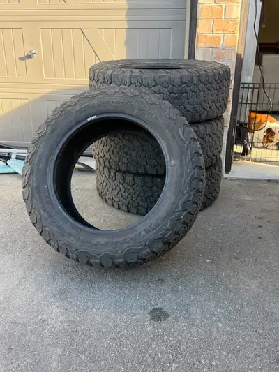 Four great big meaty tires for sale. BFGoodrich All-Terrain T/A KO2 tires. Size LT275/60R20. Came of...