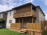 Post , fence and deck 
