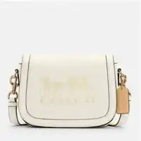 NEW White COACH Saddle Bag With Horse And Carriage
