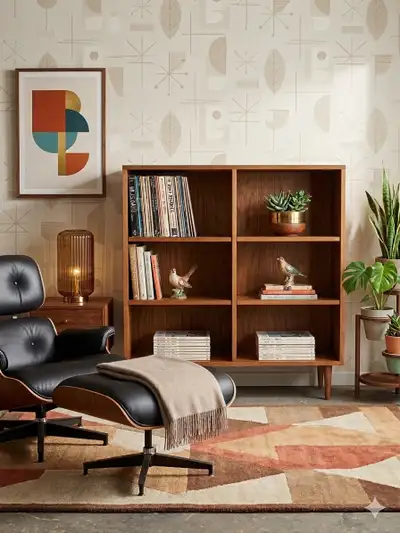 Walnut MCM Bookshelf, View more