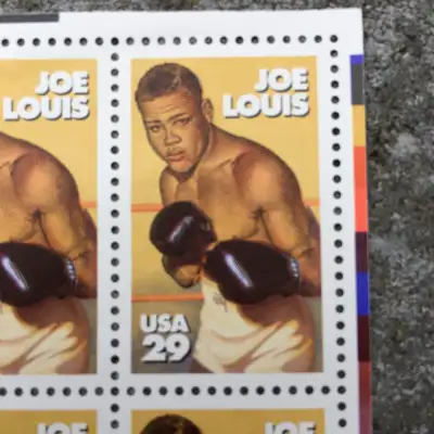 Boxing Legend Heavyweight Campion The Brown Bomber from era of Rocky Marciano, Sugar Ray Robinson, j...