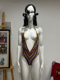 Primary Colours Bodysuit (Low V Neckline) 