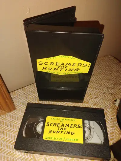 Vintage VHS tape.... Selling as a blank tape..... SCREAMERS : THE HUNTING....2009 Sci Fi / Horror .....