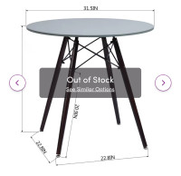 Dining Table Modern Apartment Size