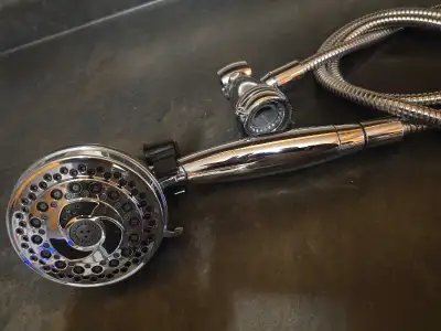 Good quality shower head with all accessories., View more